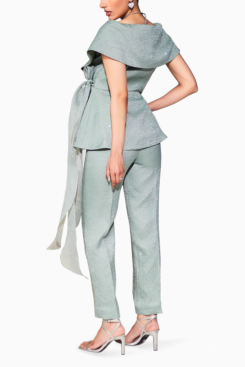 Sea Green High Tea Co-ord Set