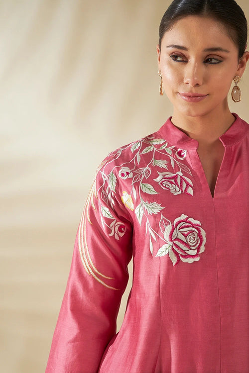 Pink Anarkali Set