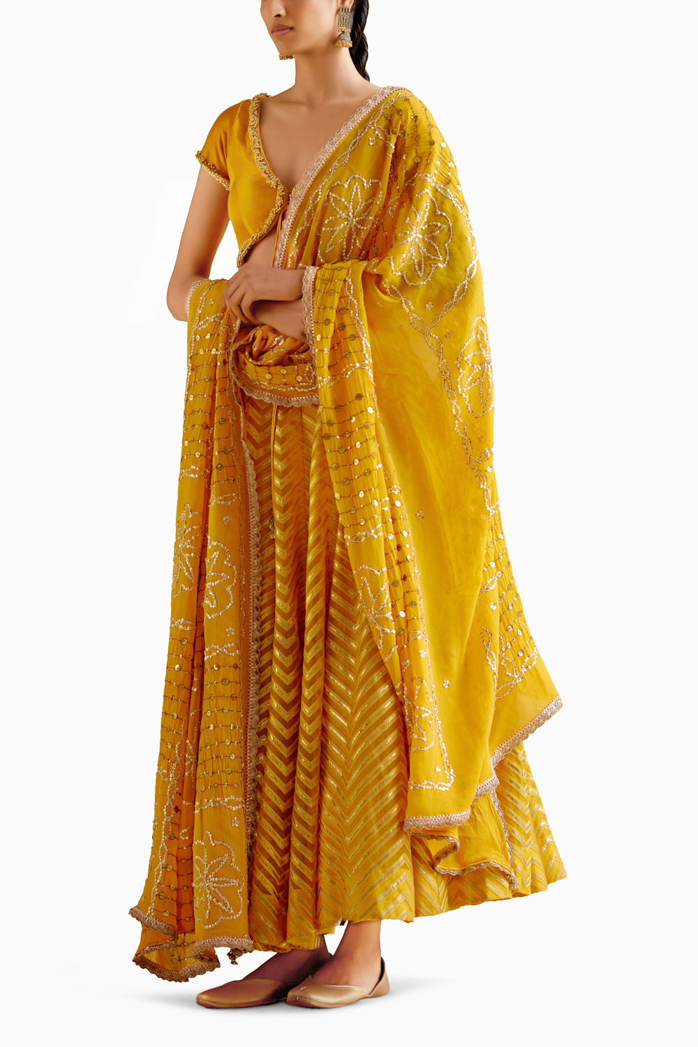 Anvi Yellow Lehnga Set