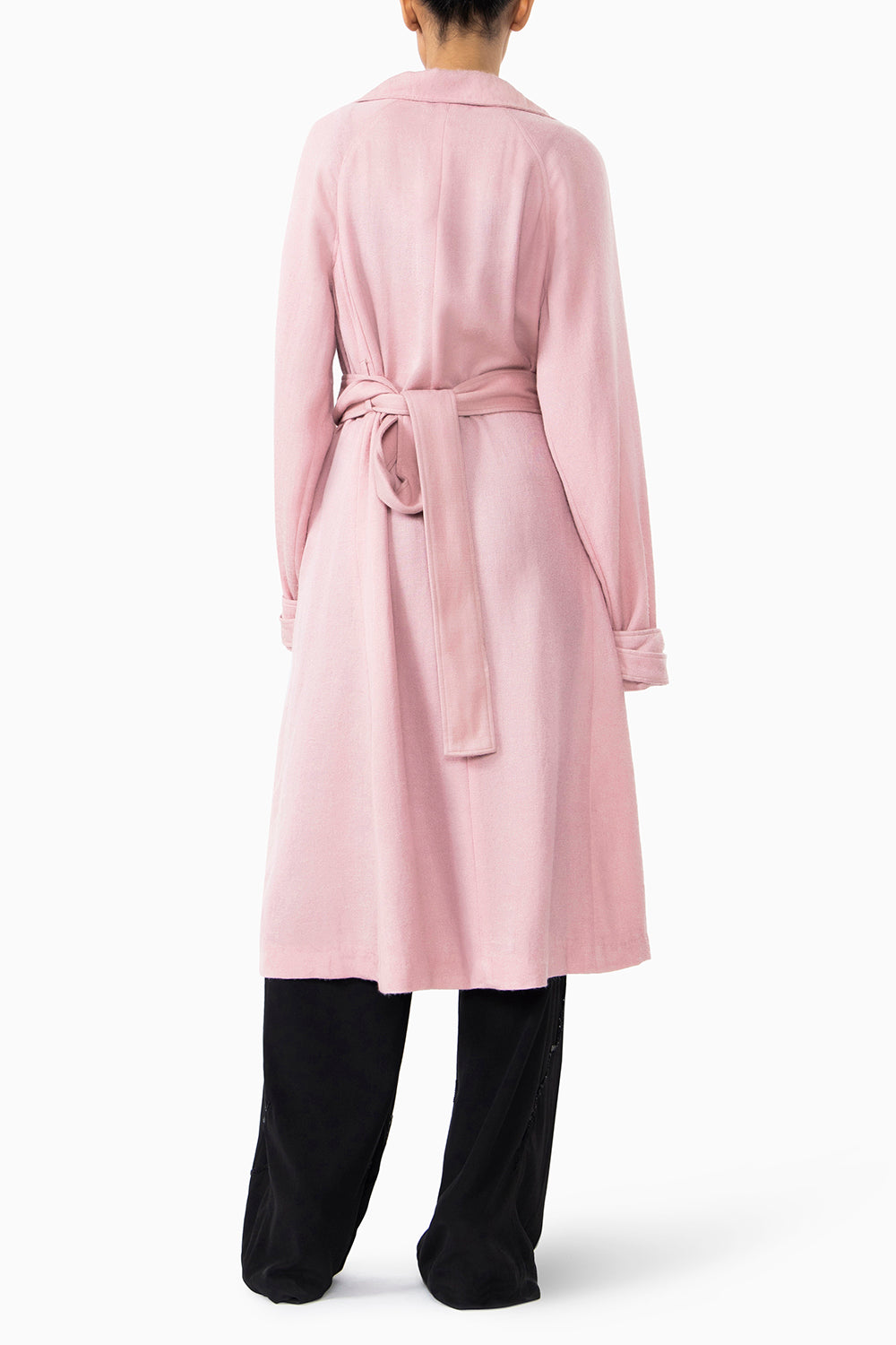 Barely Pink Pashmina Trench Coat