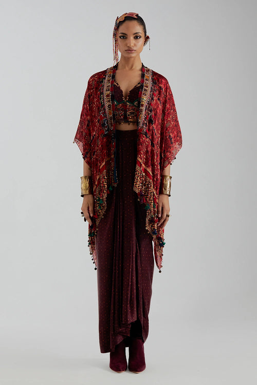 Veni Sindoor Dupatta Jacket Set