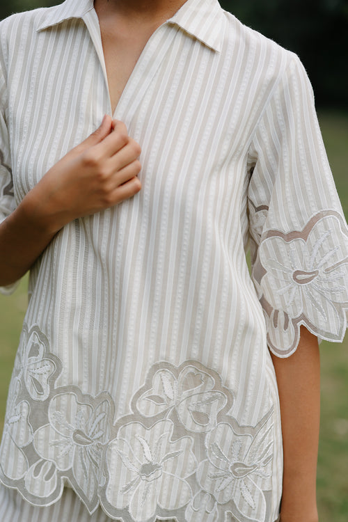 Cotton Bloom Applique Co-ord Set