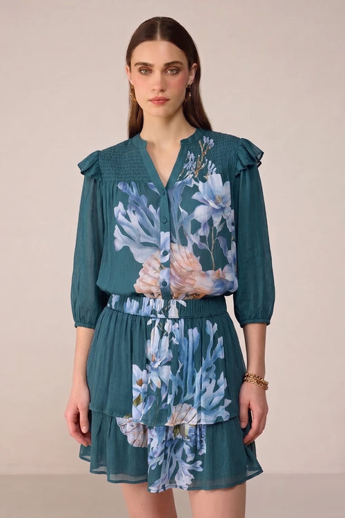 Green Camille Blouse Co-ord Set