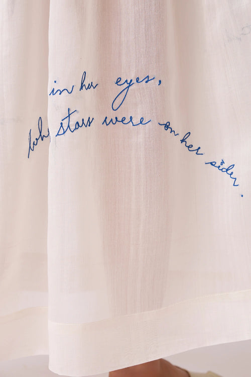 Astra White Embroidered Maxi Dress