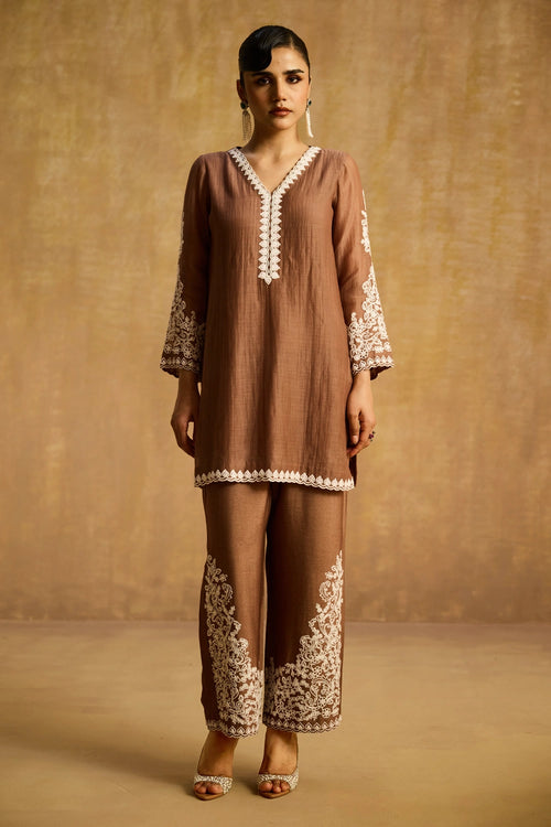 Hoor Brown Co-ord Set
