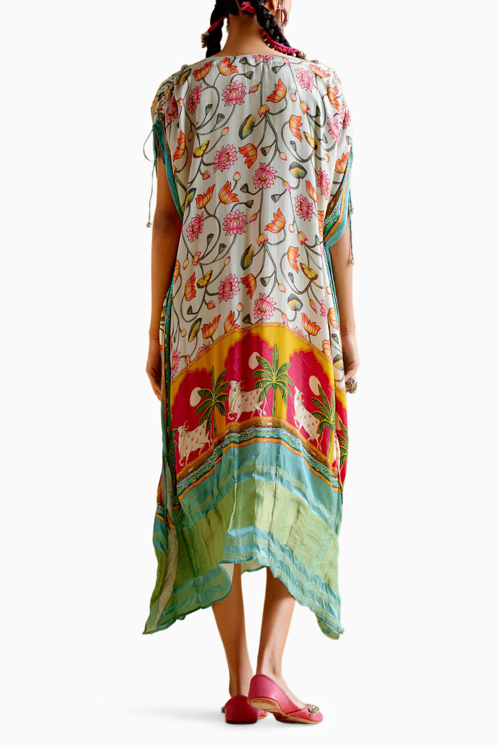 Angela Pichwai Print Digital Kaftan