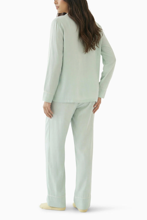 Celeste Blue Solid Pajama Set