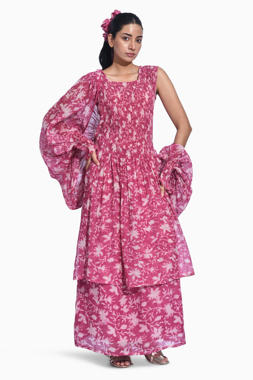 Sangria Smocked Set