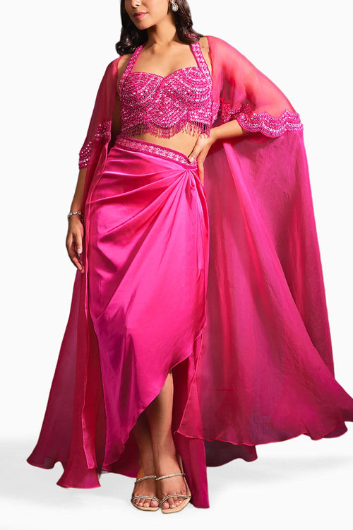 Pink Tahira Embellished Coord Set