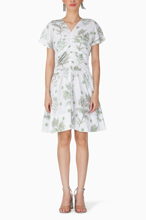 White Blue Ello Dress