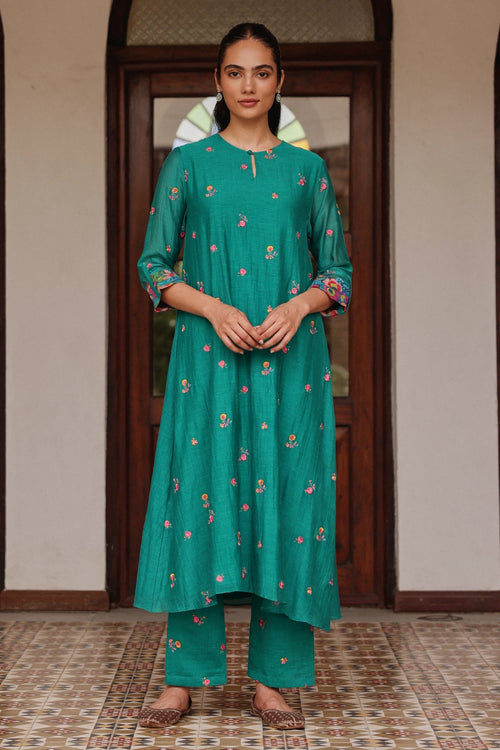 Teal Bloom Co-ord Set