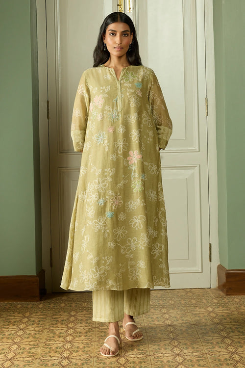 Meadow Thread Embroidered Co-ord Set