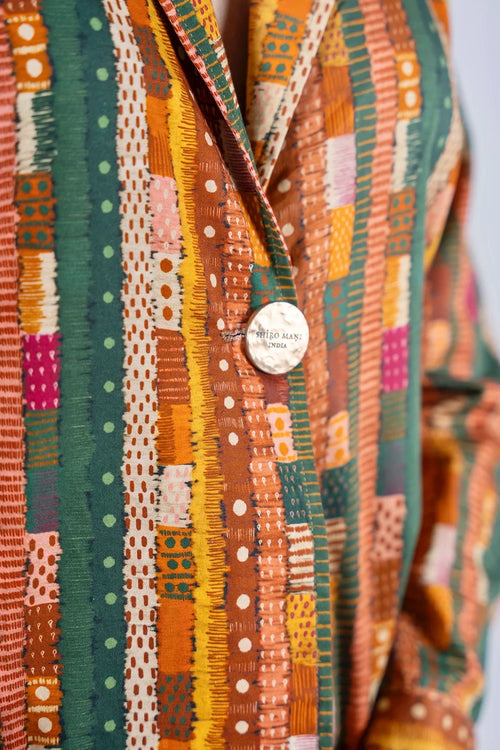 Gond Abstract Stripes Lapel Shirt
