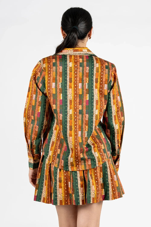 Gond Abstract Stripes Lapel Shirt