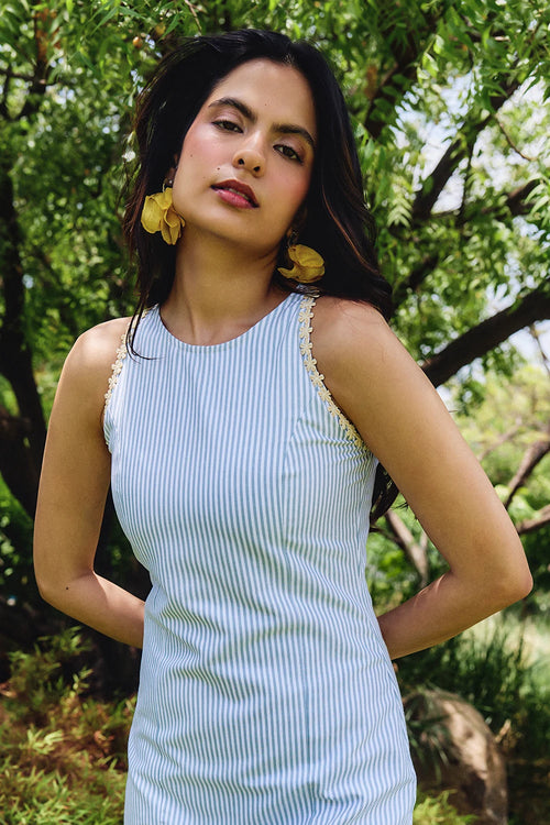 Green Stripe Juniper Dress