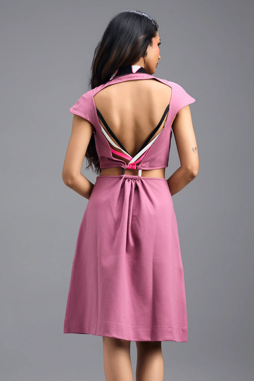 Pink Fit-and-Flare Dress