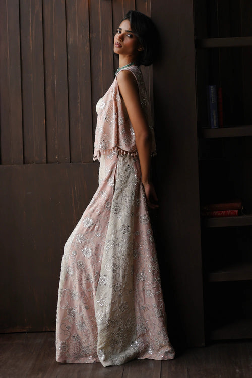 Fasana Asym Sleevless Jacket Set