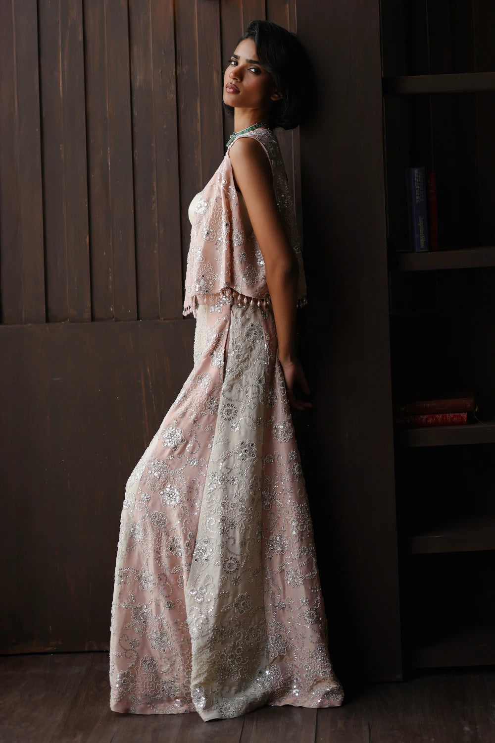 Fasana Asym Sleevless Jacket Set