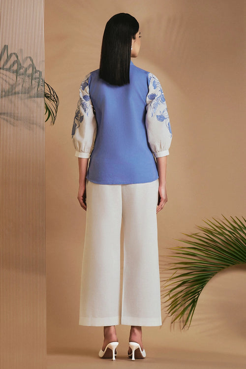 Blue Ivory Petal Safari Co-ord Set