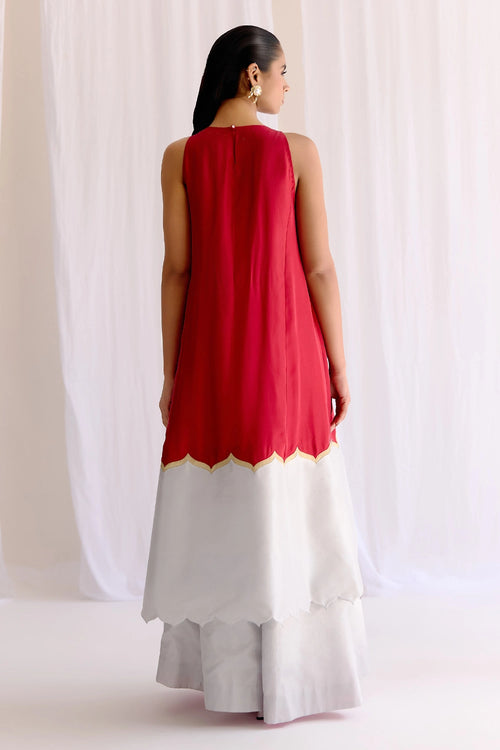 Bandani Jaigarh Kurta with Sharara Pants