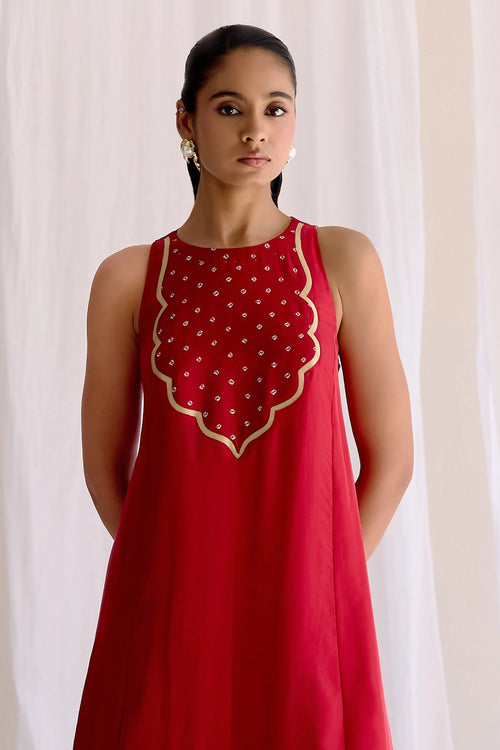 Bandani Jaigarh Kurta with Sharara Pants