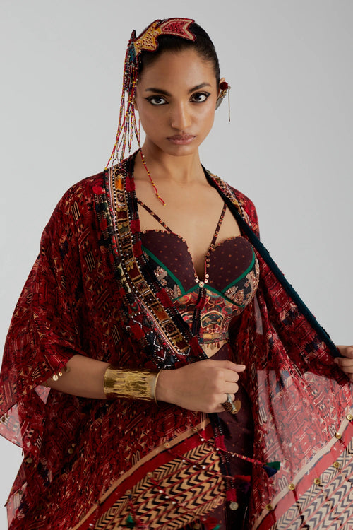 Veni Sindoor Dupatta Jacket Set