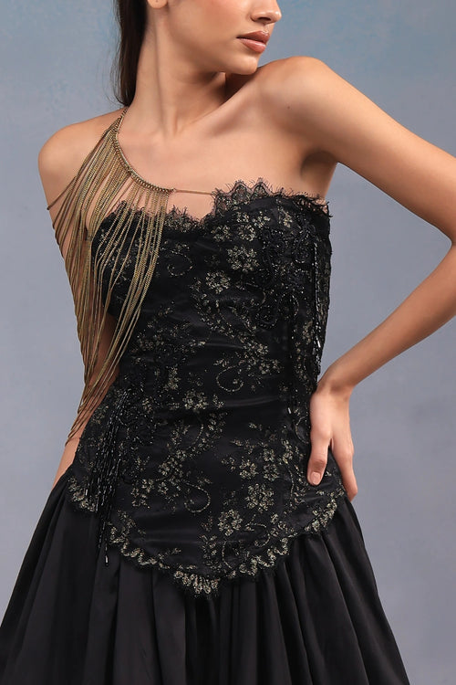 Black and Gold Vintage Corset