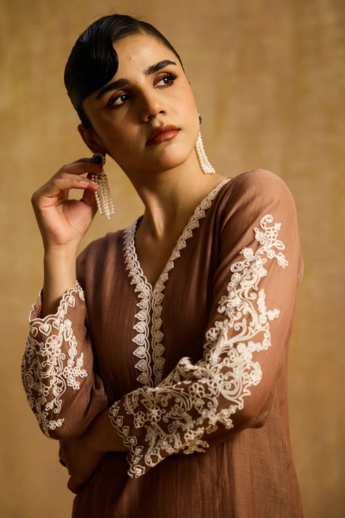 Hoor Brown Co-ord Set