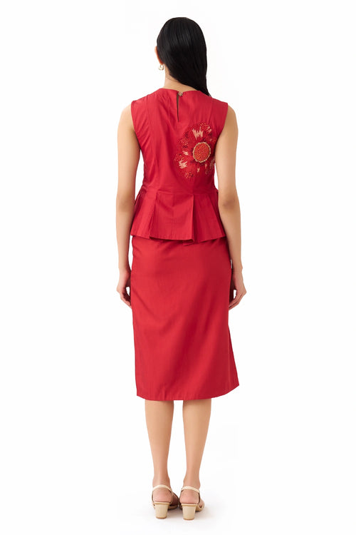 Scarlet Bloom Co-ord Set
