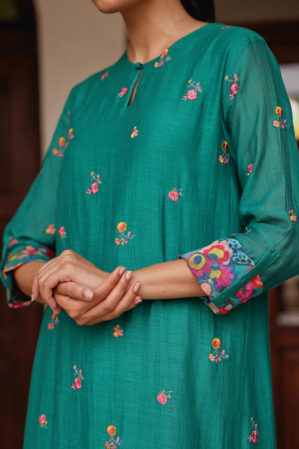 Teal Bloom Co-ord Set