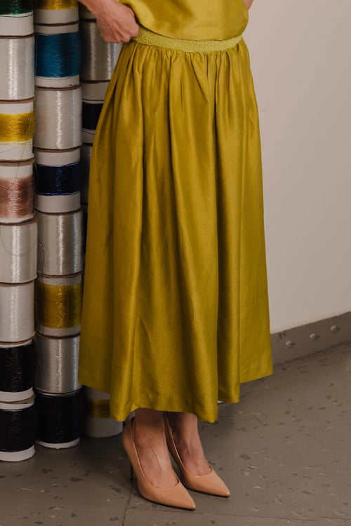 Lime Green Aura Waist Skirt