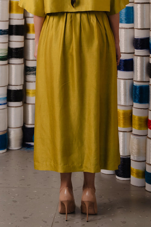 Lime Green Aura Waist Skirt