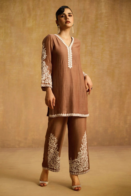 Hoor Brown Co-ord Set