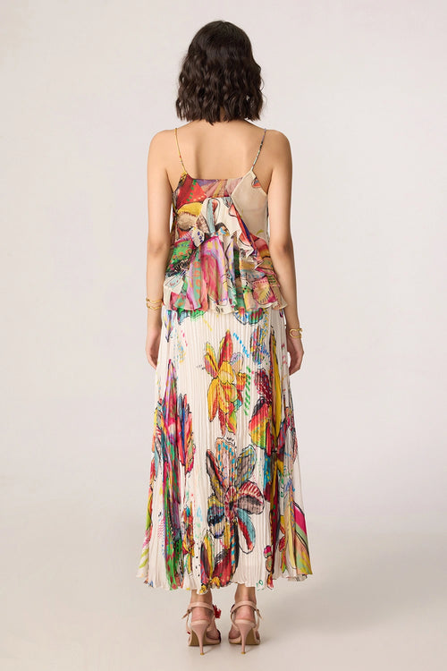 Multi Genora Blouse With Multi Zora Skirt
