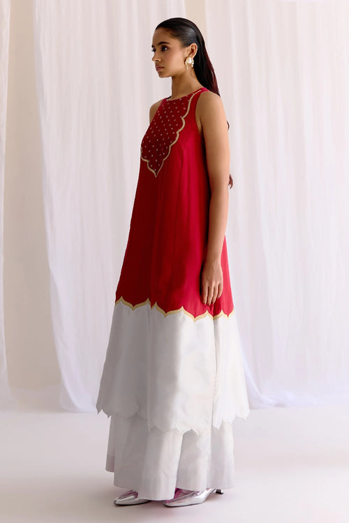 Bandani Jaigarh Kurta with Sharara Pants