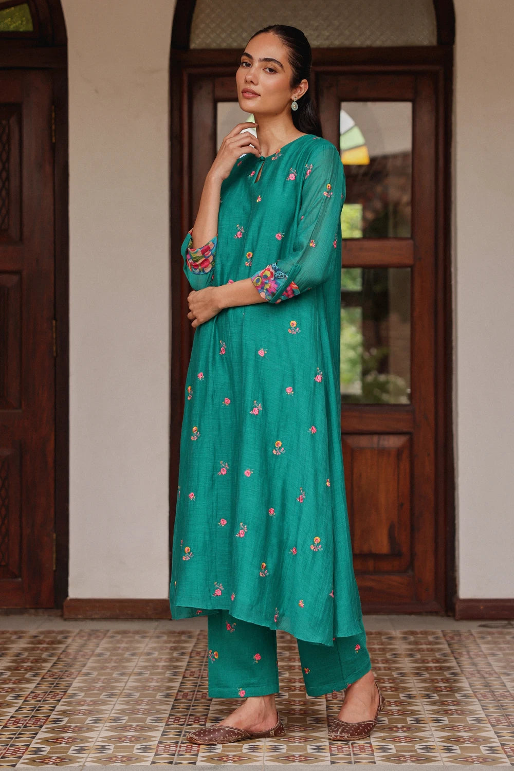 Teal Bloom Co-ord Set