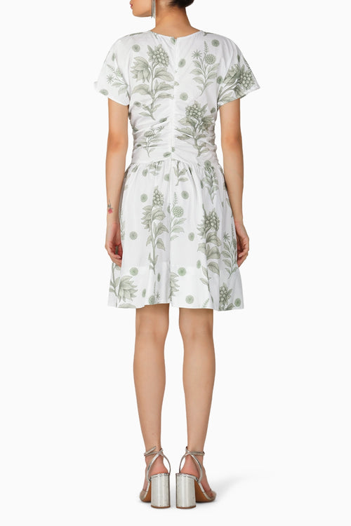 White Blue Ello Dress