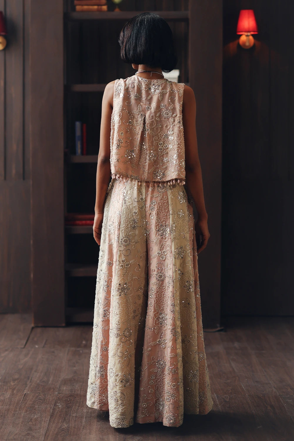 Fasana Asym Sleevless Jacket Set