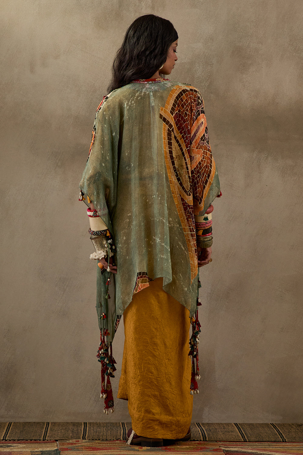 Jade Mural Veni Dupatta Jacket