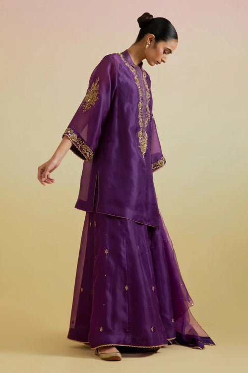 Aashra Purple Kurta Set