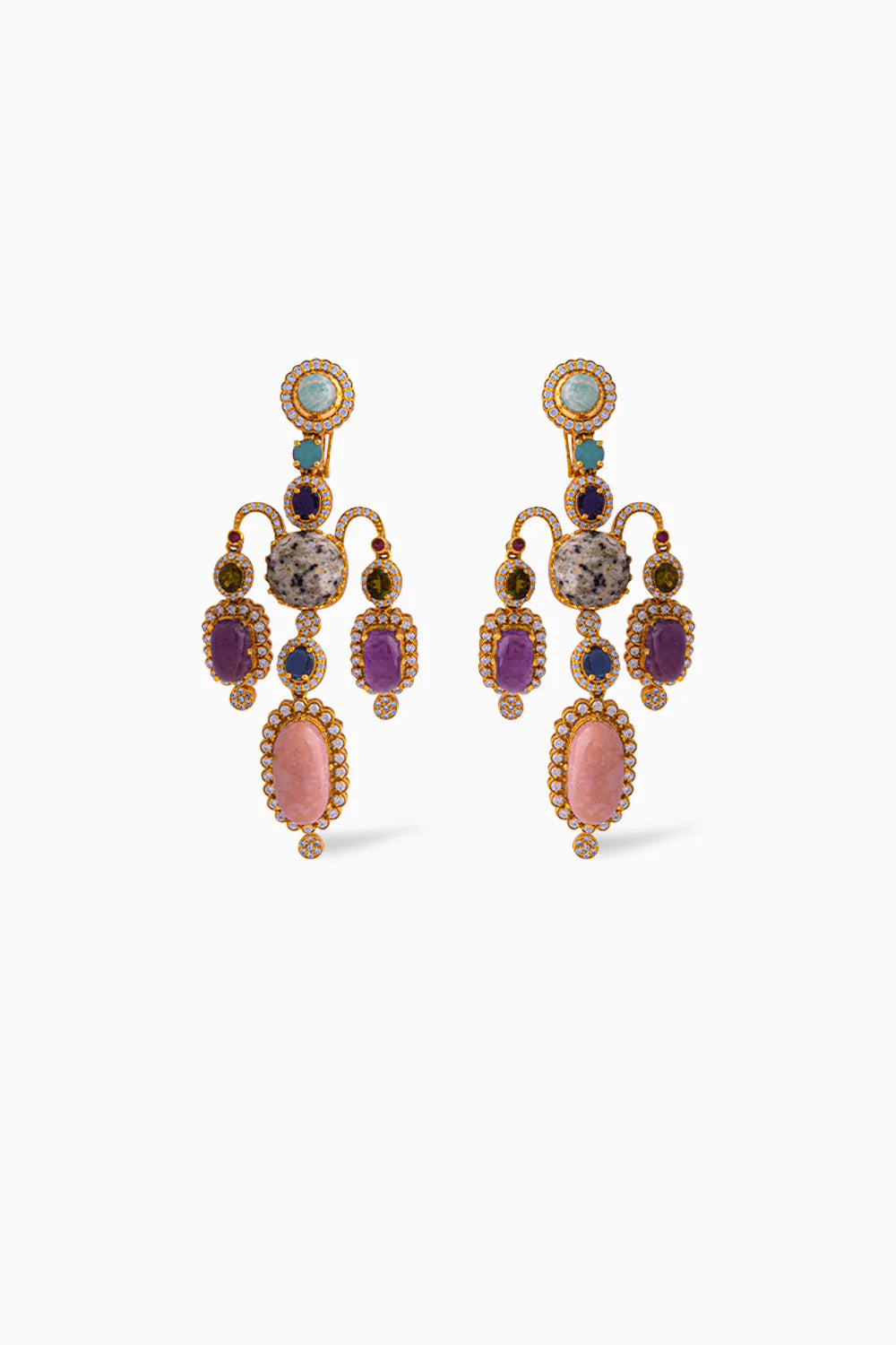 Pink Bottom Indira Earrings