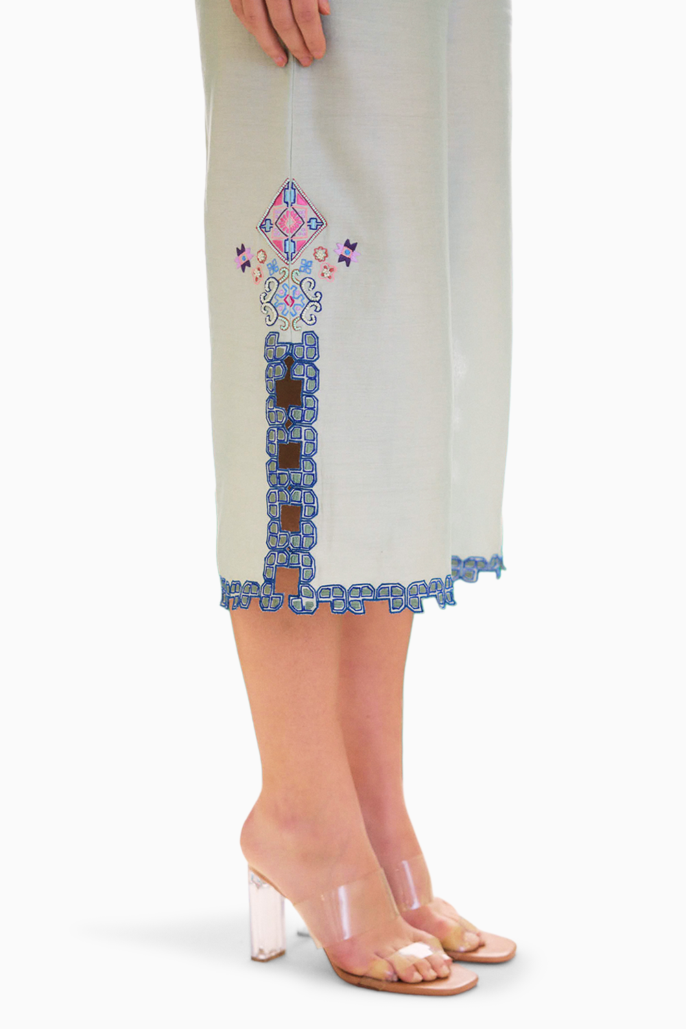 Mint Embroidered Dreamer Spaghetti Top and Culottes