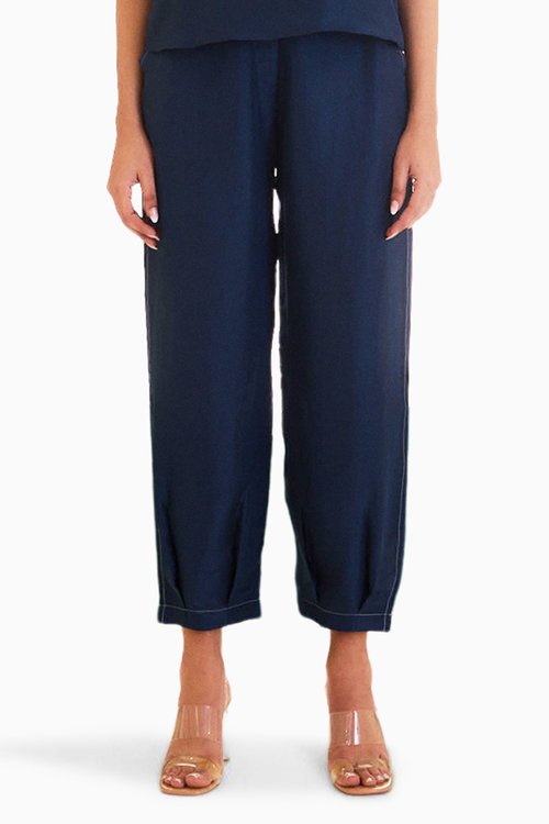 Midnight Blue Optimist Silk Pants