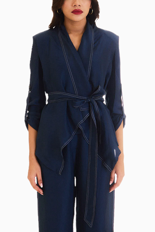 Midnight Blue Optimist Silk Jacket
