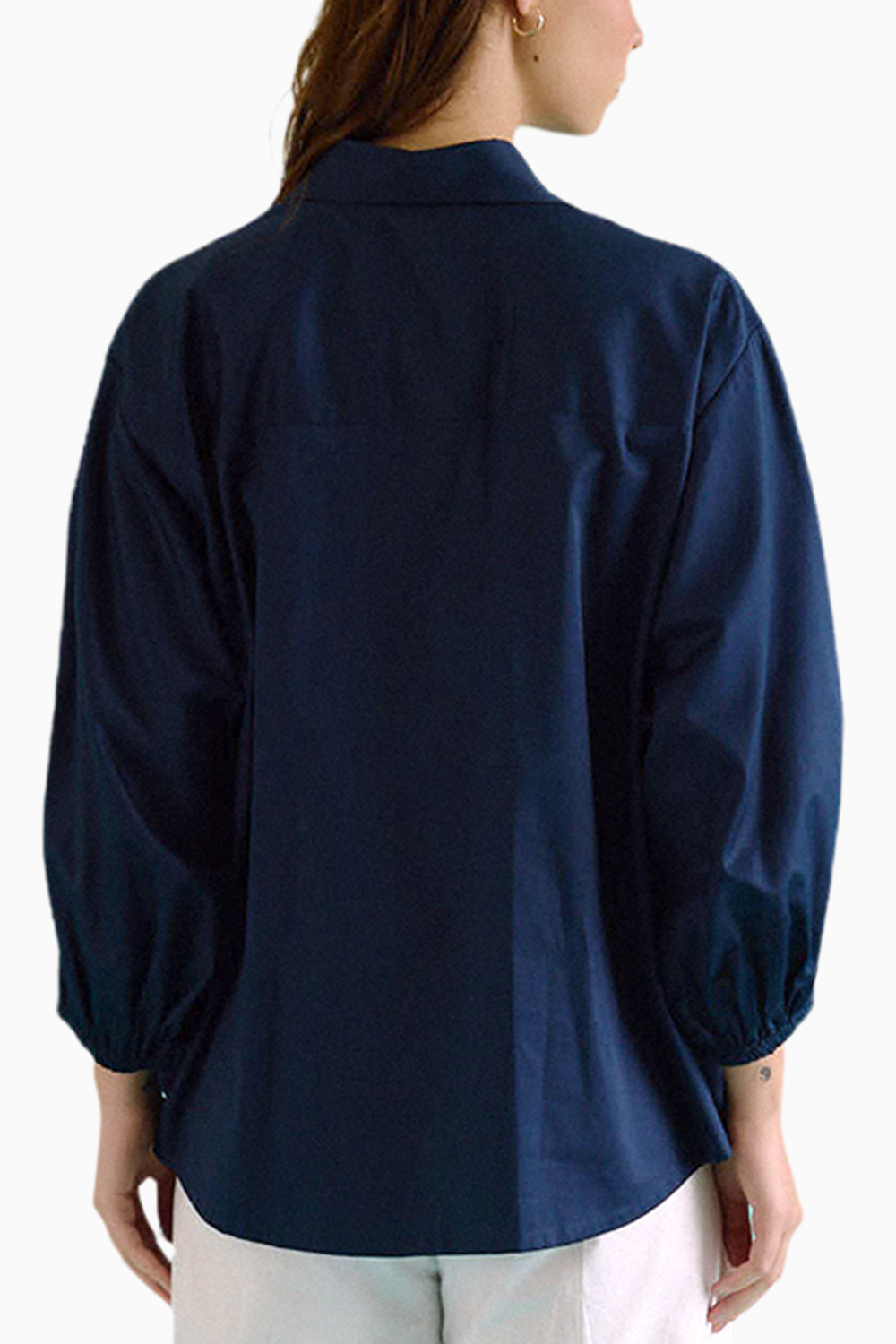 Navy Blue Idealist Embroidered Oversized Shirt