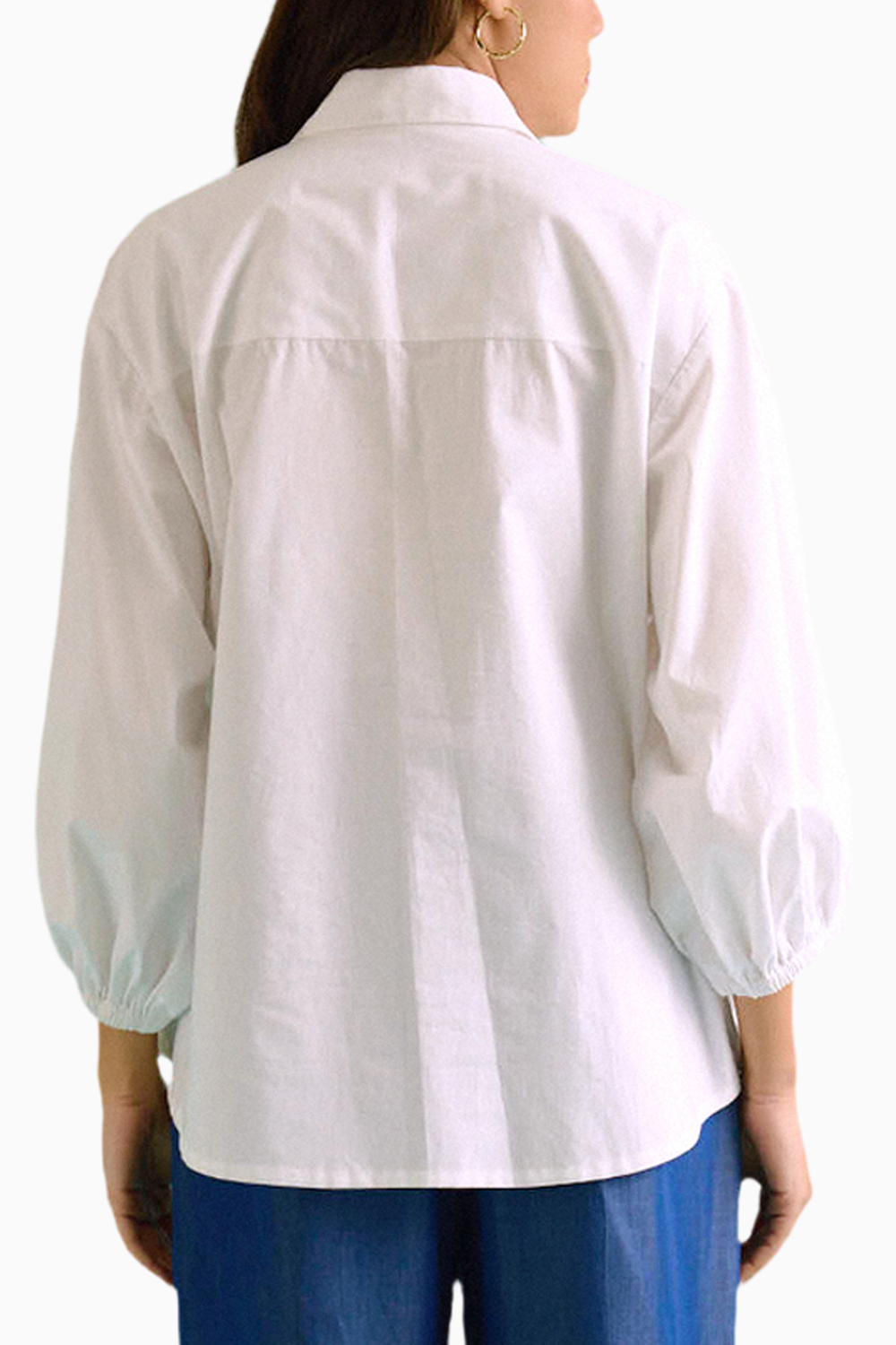 White Idealist Embroidered Oversized Shirt