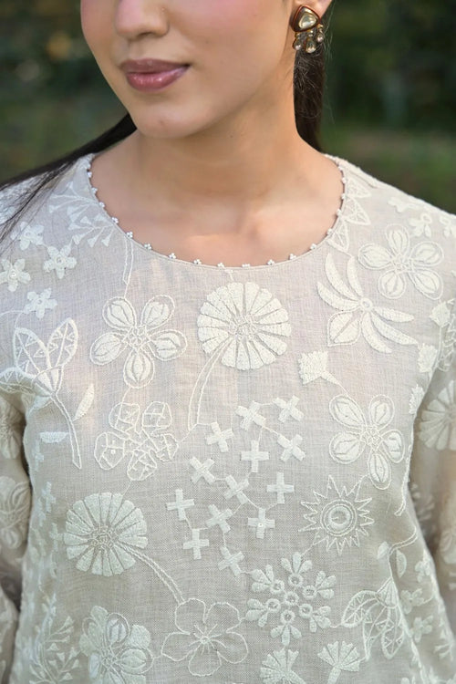 Beige Linen Co-ord Set