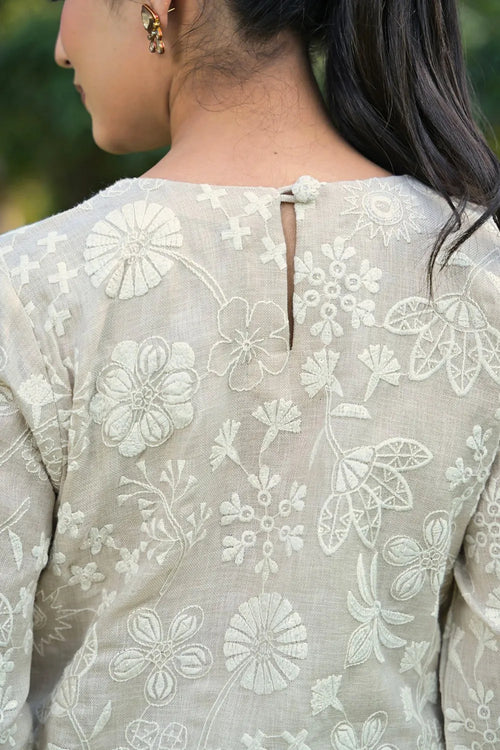 Beige Linen Co-ord Set
