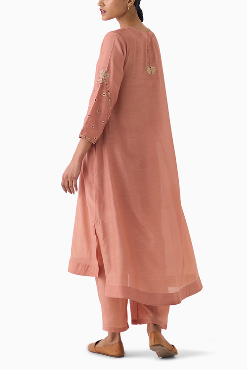Ambily Old Rose Kurta Set