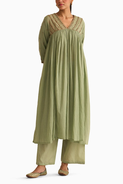 Chinar Sage Green Kurta Set